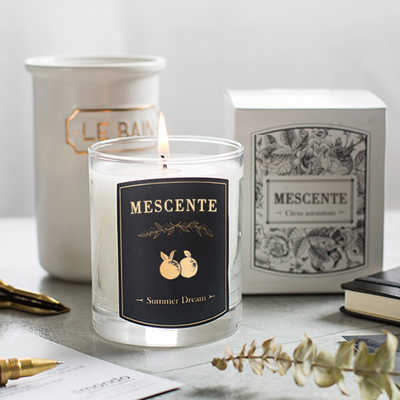 M&Scent op maat gemaakte decoratieve luxe massage private label geurende sojawaskaars