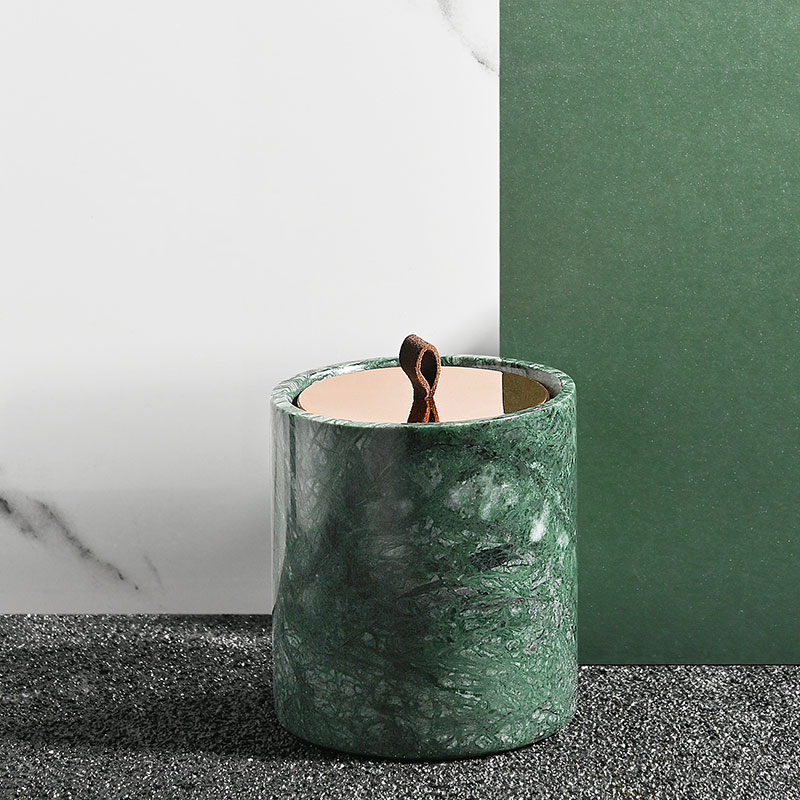 M&Scent groothandel luxe aangepaste decoratie private label zwart glas kristal geurende sojawaskaarsen