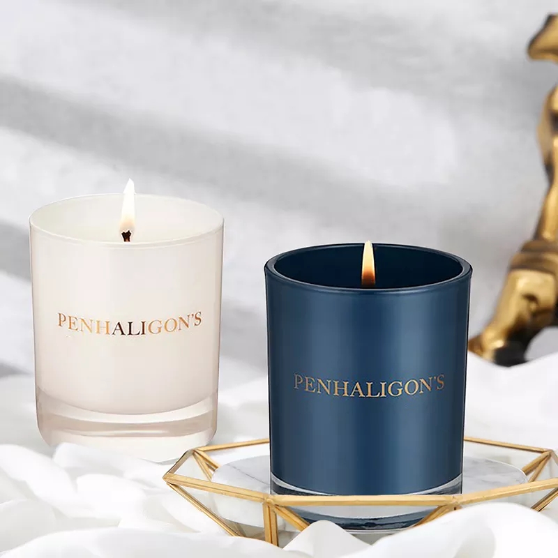 Groothandel luxe private label spirituele genezing kristal chakra geurige sojawas aromatherapie geurkaarsen