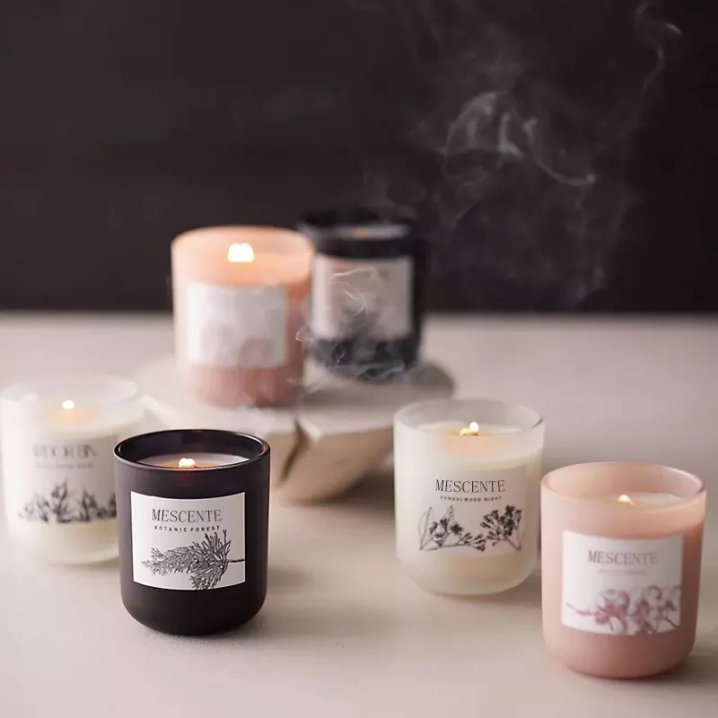 Groothandel private label luxe aromatherapie natuurlijke kristallen sojawas geurkaarsen voor bruiloftsdecoratie