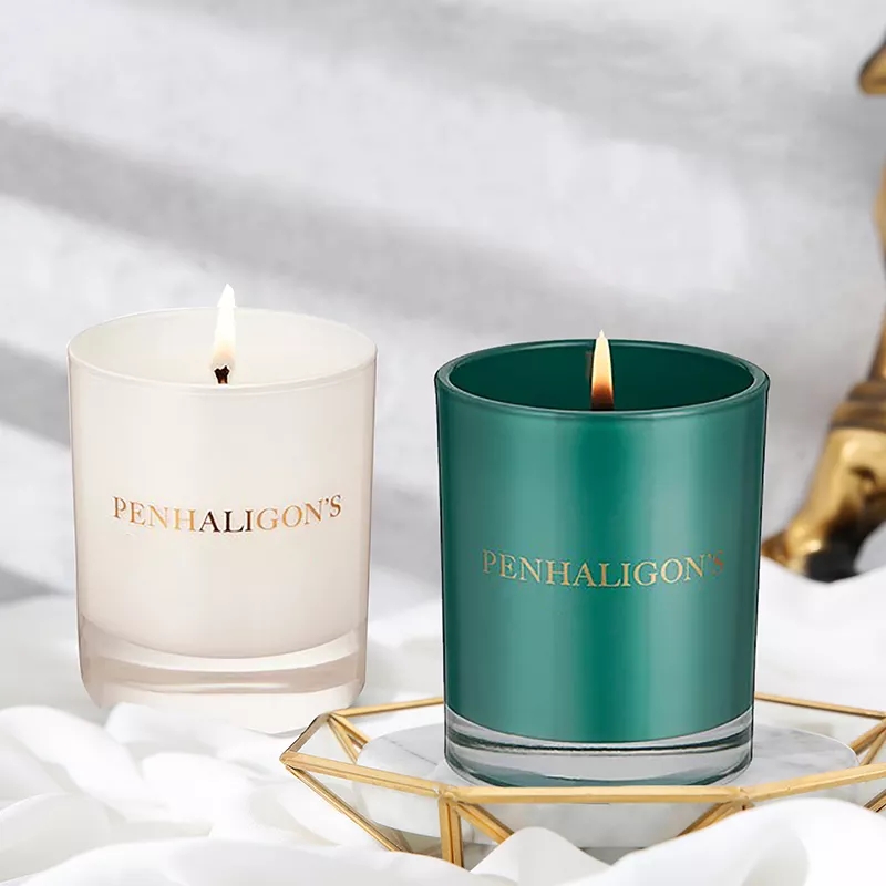 Groothandel luxe private label spirituele genezing kristal chakra geurige sojawas aromatherapie geurkaarsen