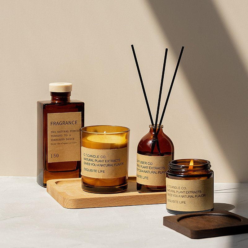 M&Scent luxe rietverspreider en geurkaarsenset voor thuis, met doosverpakking