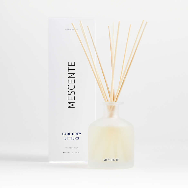 M&Scent luxe private label paarse geuraroma-rietverspreider cadeauset met doos