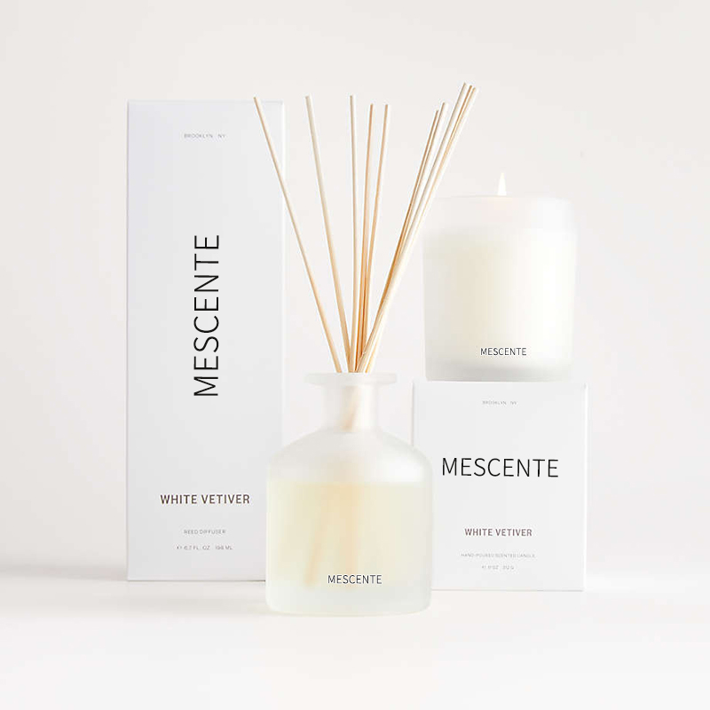 M&Scent groothandel luxe private label sojawas geurkaarsen met doosje