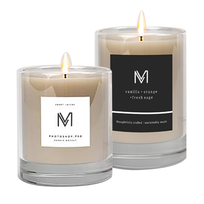 M&Scent groothandel fabriek direct luxe private label sojawas geurkaarsen met doos in bulk