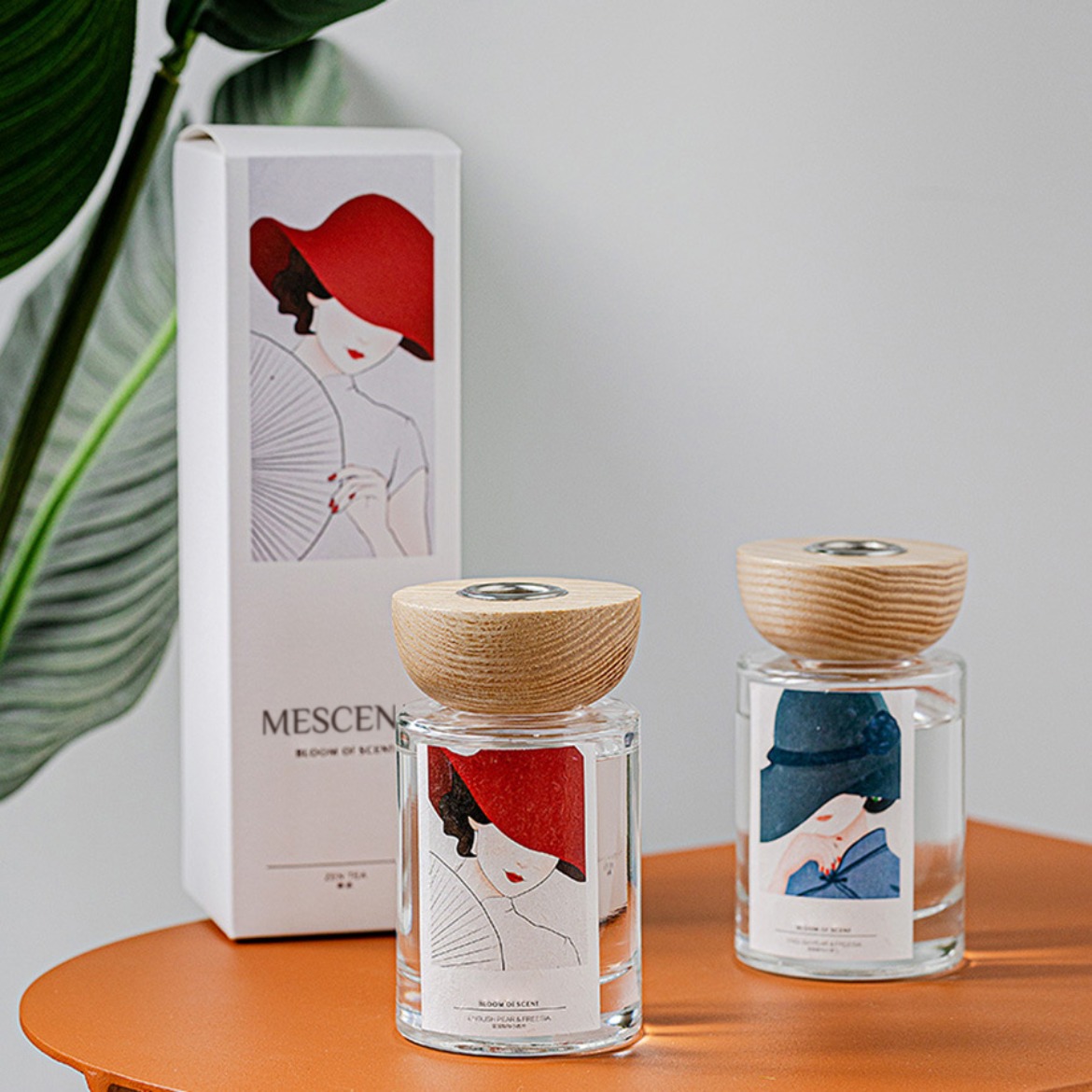 M&Scent groothandel private label glazen flesstokjes rietverspreidersets met stop