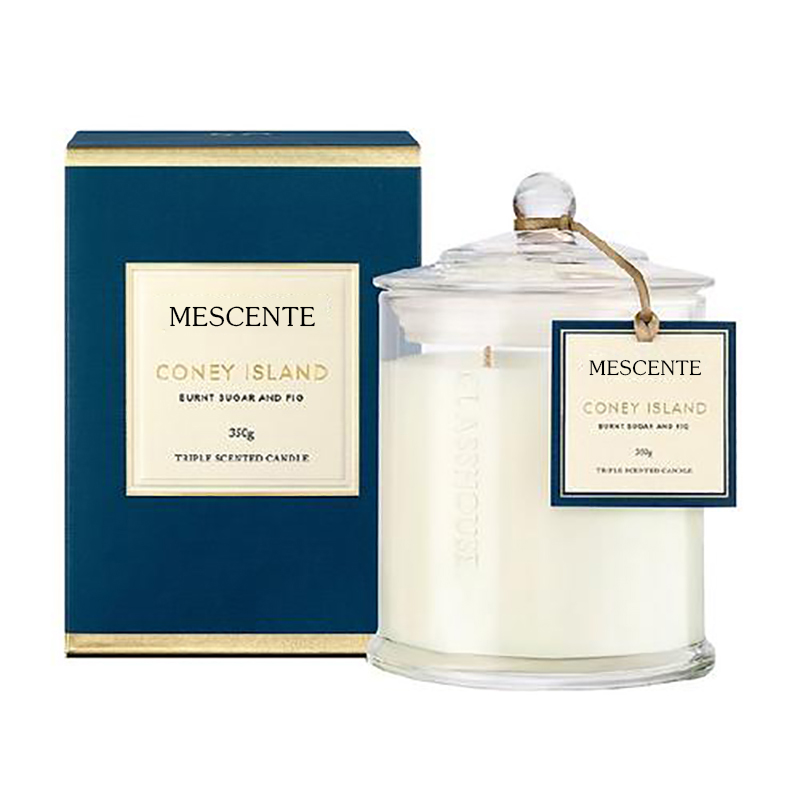 M&Scent groothandel luxe op maat gemaakt private label kerstkoepelvormige sojakaarsen met deksel