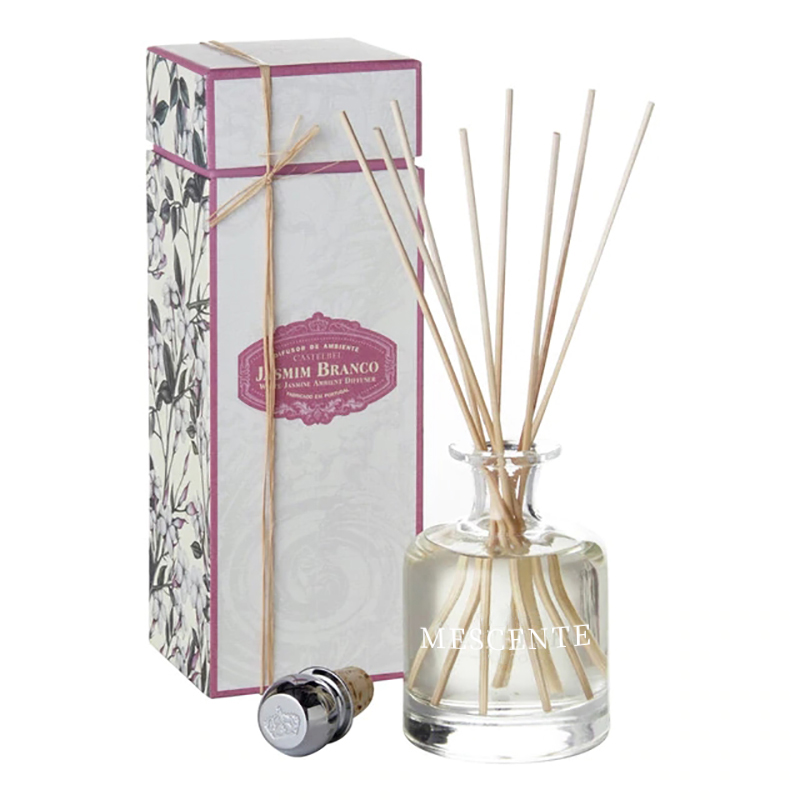 Luxe Lente 400ml Eco Vriendelijke Roze Flessen Cement Grijs Leer Magnolia Geur Bloemstokken Riet Diffuser
