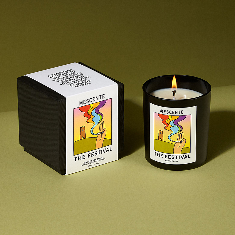M&Scent Groothandel Luxe Custom Private Label Handgemaakte Kerst Kristallen Aroma Geur Sojawas Kaarsen