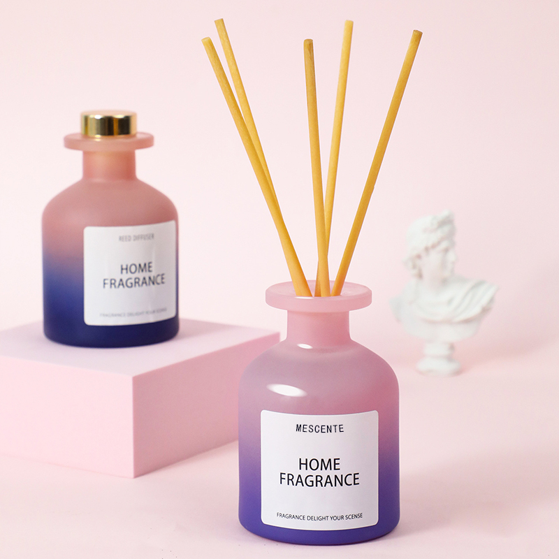 Groothandel unieke glazen fles geurbloemen Rietverspreider Olie navulling met verpakkingsdozen Geschenkset