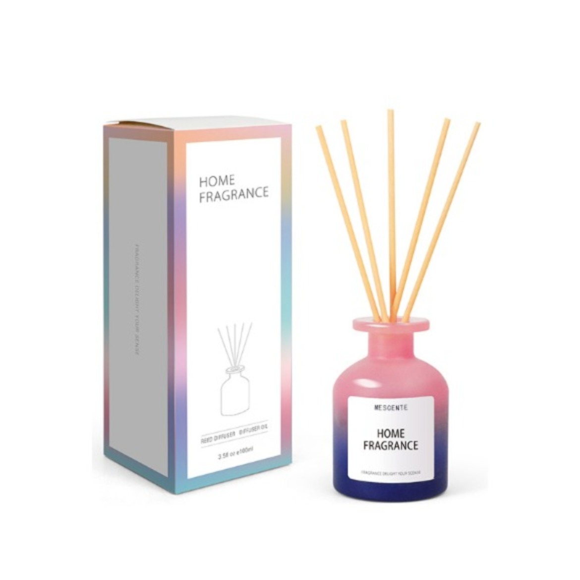 Groothandel unieke glazen fles geurbloemen Rietverspreider Olie navulling met verpakkingsdozen Geschenkset