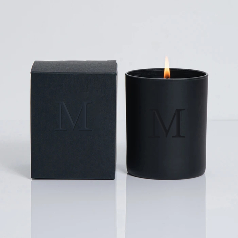 M&Scent Groothandel Luxe Zwarte Unieke Potten Bruiloft Decoratieve Geurkaarsen Sojakaarsen Met Kristallen