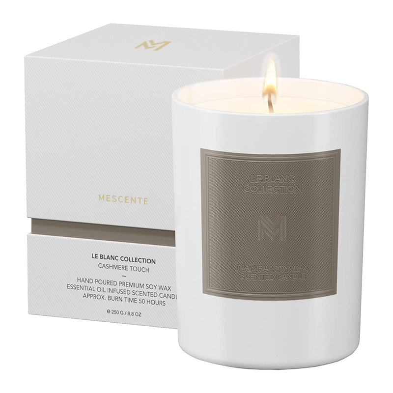M&S cent Groothandel op maat gemaakt luxe zwarte glazen pot Kerst Aromatherapie Sojawaskaarsensets