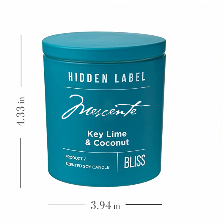 M&Scent Groothandel Luxe Private Label zwarte potten geurkaarsen van sojawas met kristallen