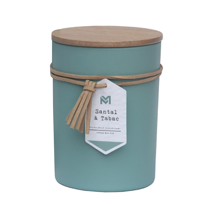 M&S geur groothandel private label houten deksel aromatherapie geur sojawas kaarsen geschenkset in glazen pot