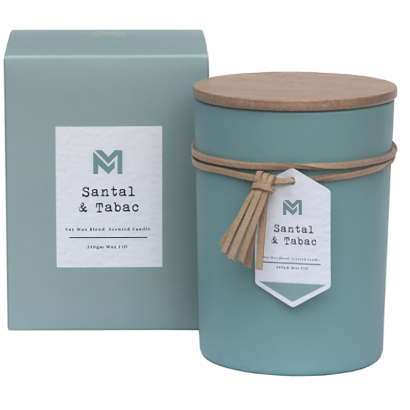 M&S geur groothandel private label houten deksel aromatherapie geur sojawas kaarsen geschenkset in glazen pot
