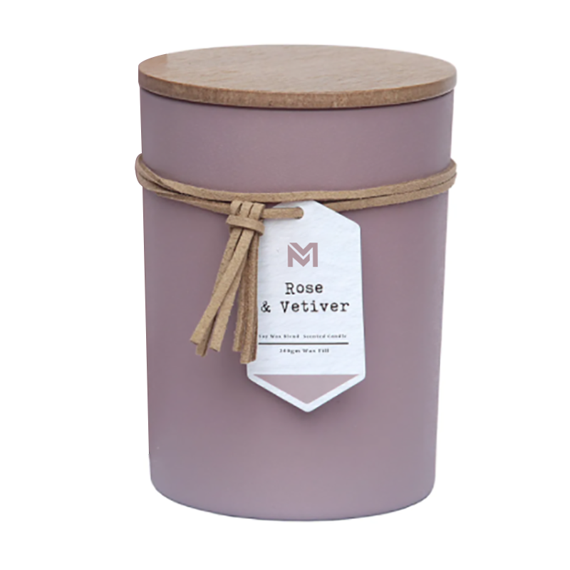 M&S geur groothandel private label houten deksel aromatherapie geur sojawas kaarsen geschenkset in glazen pot