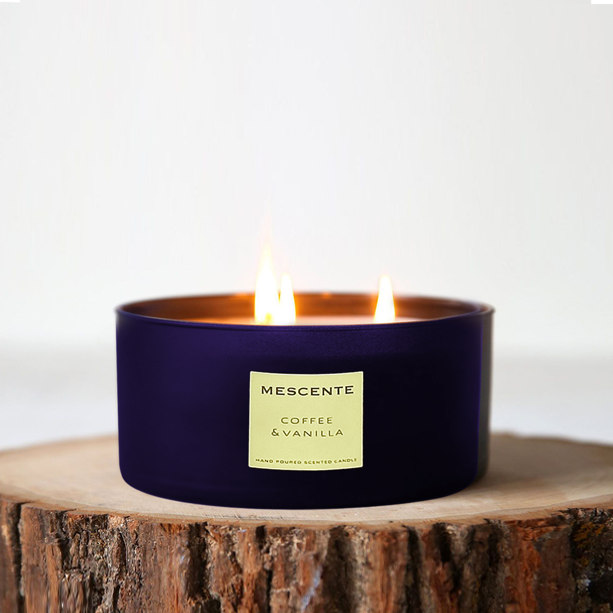 M&Scent groothandel decoratieve aromatherapie geschenkset met 3 lonten geurende kokospalmkaarsen