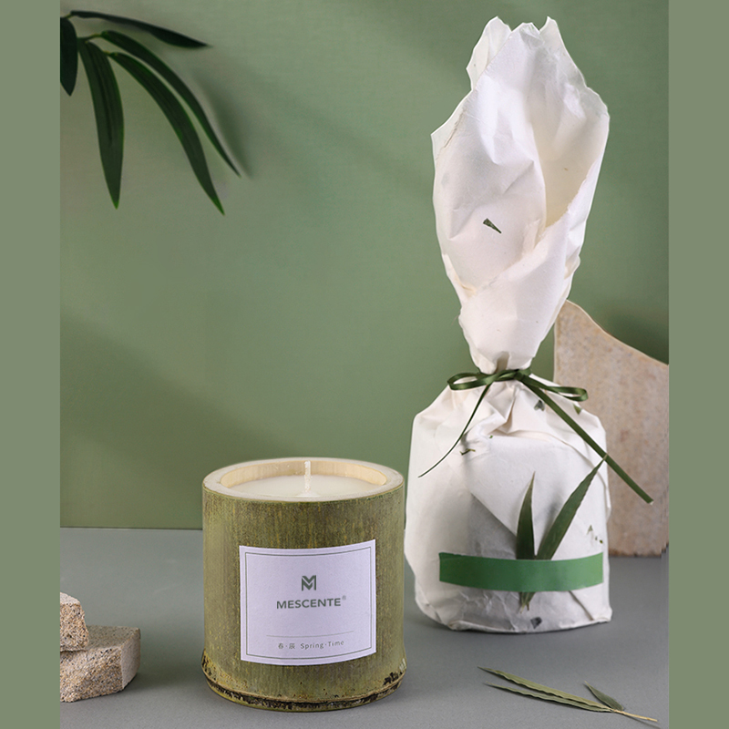 M&Scent luxe houten kandelaar kaarsen private label geparfumeerd met doosje