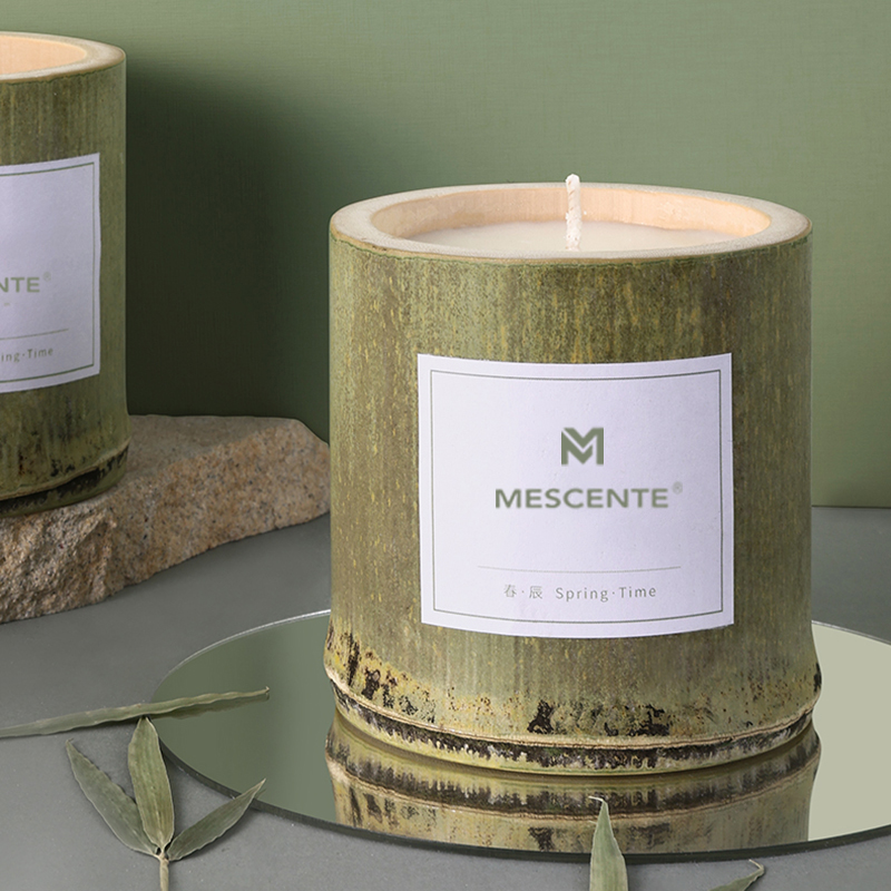 M&Scent luxe houten kandelaar kaarsen private label geparfumeerd met doosje