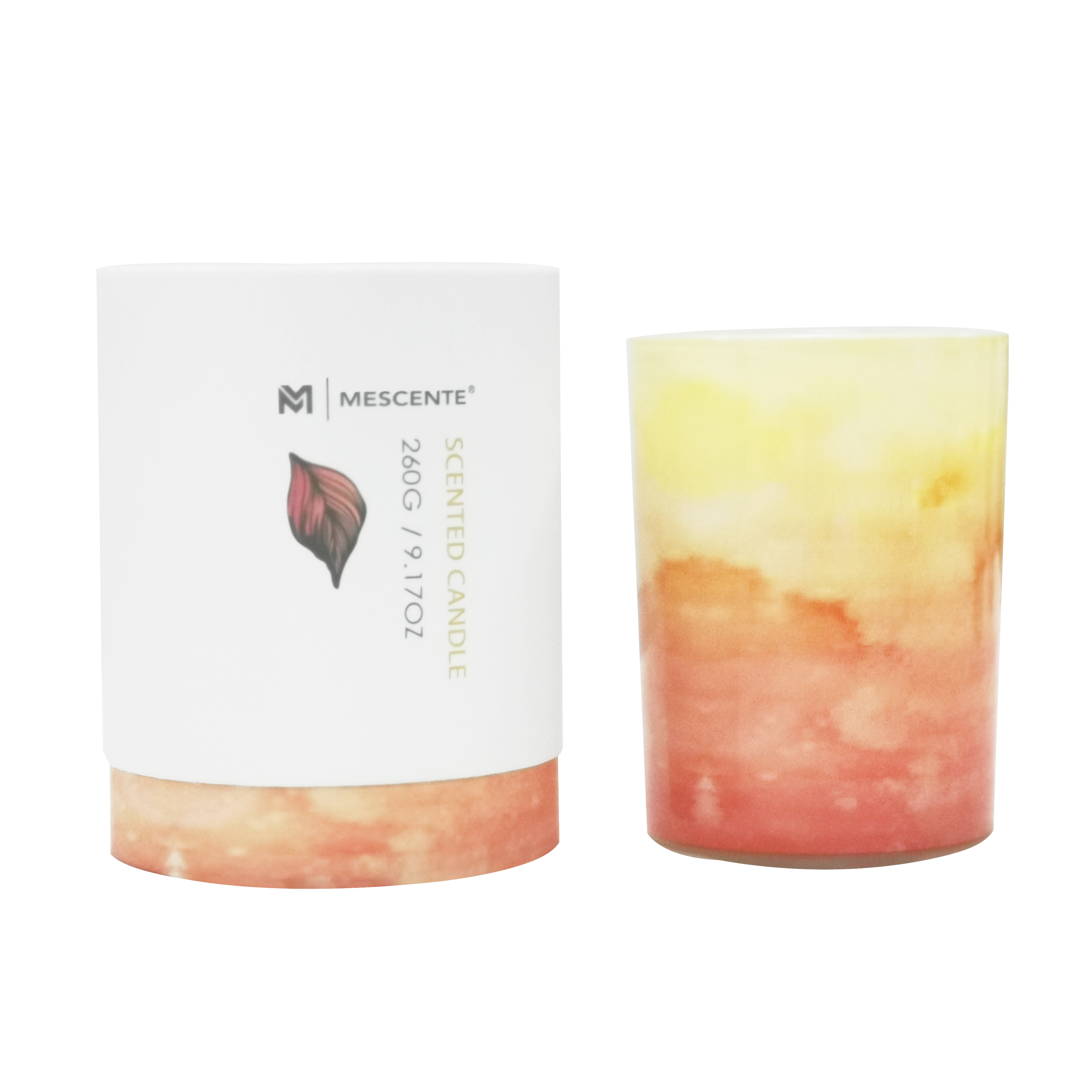 M&Scent groothandel private label groene glazen pot palmkaars, spirituele kaarsen