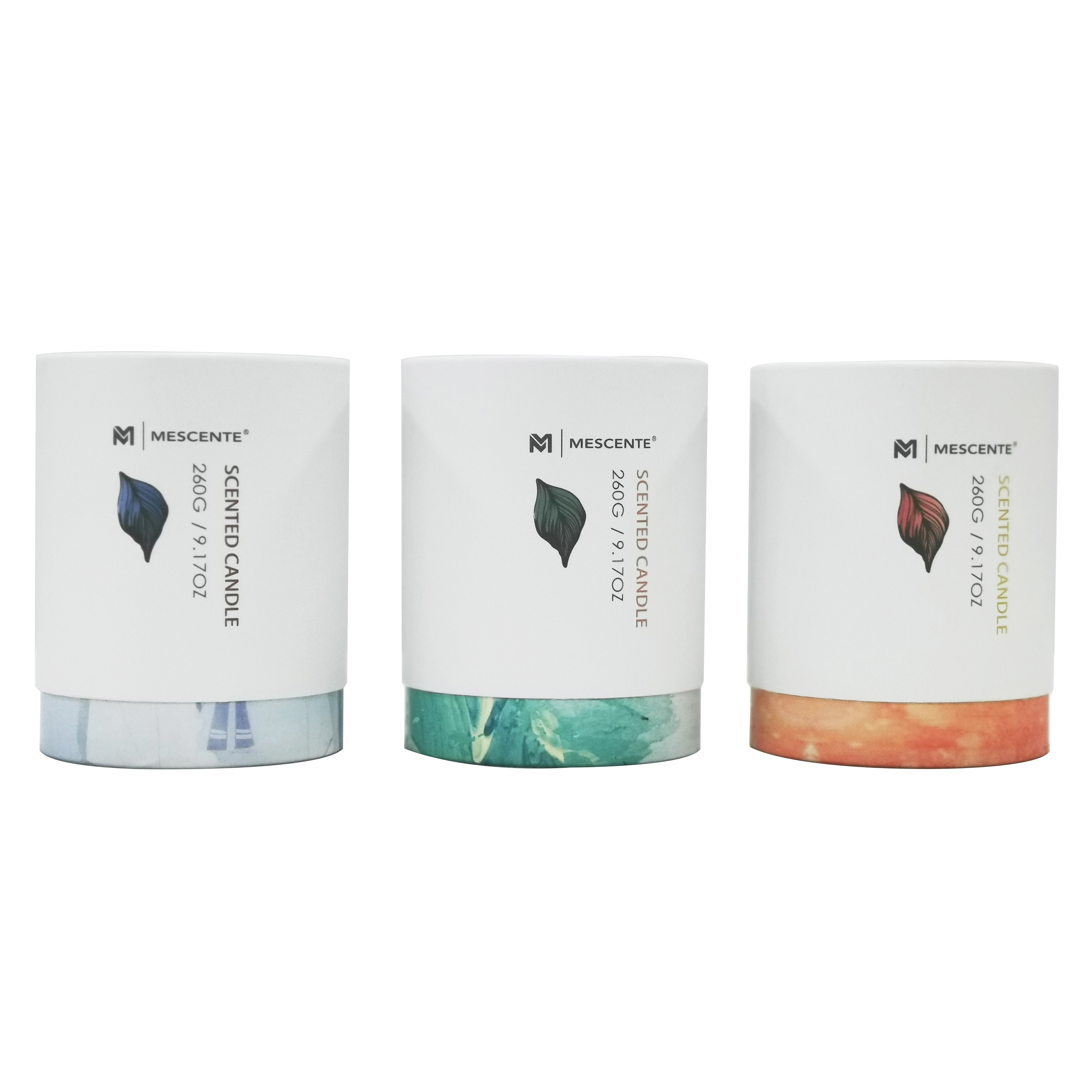 M&Scent groothandel private label groene glazen pot palmkaars, spirituele kaarsen