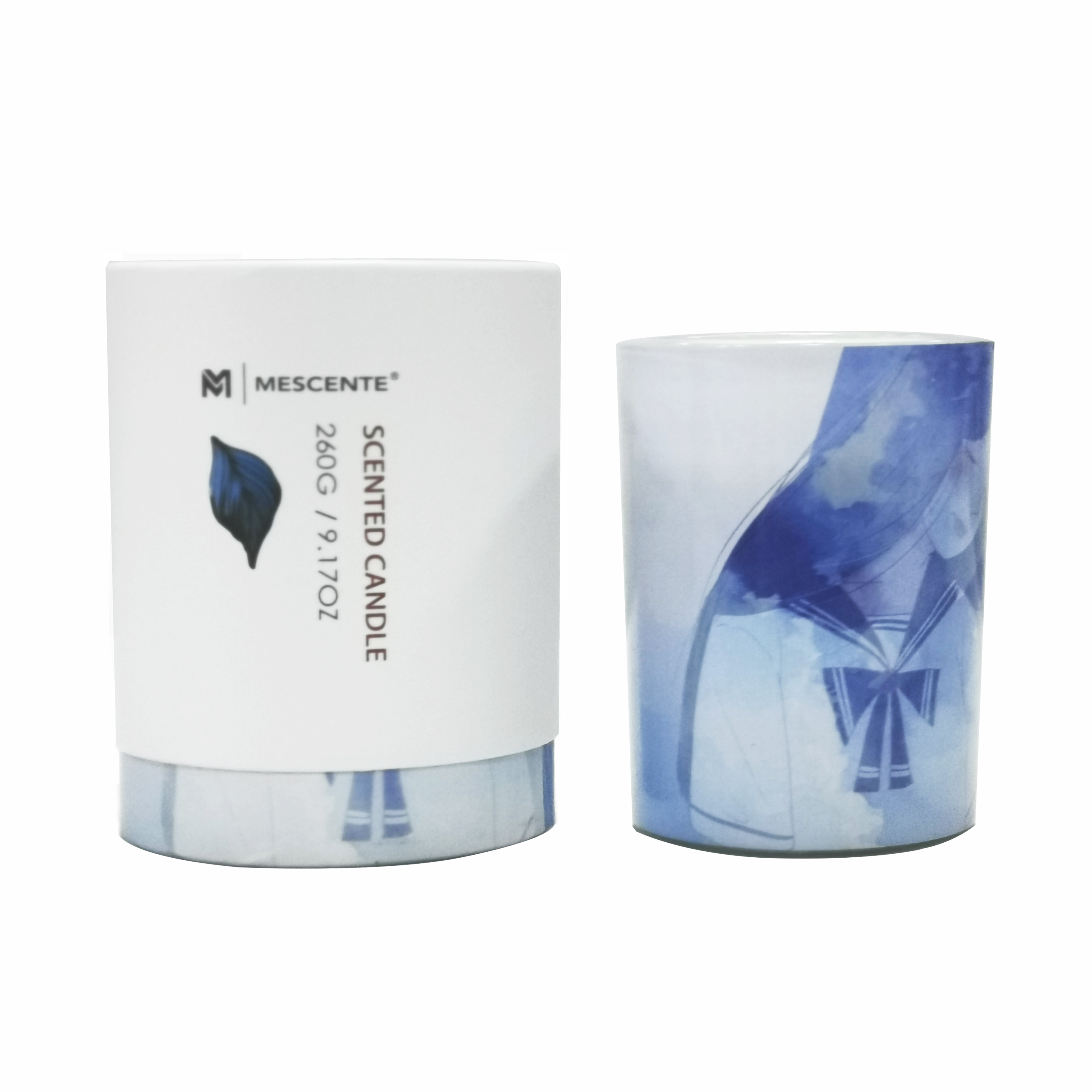 M&Scent groothandel private label groene glazen pot palmkaars, spirituele kaarsen