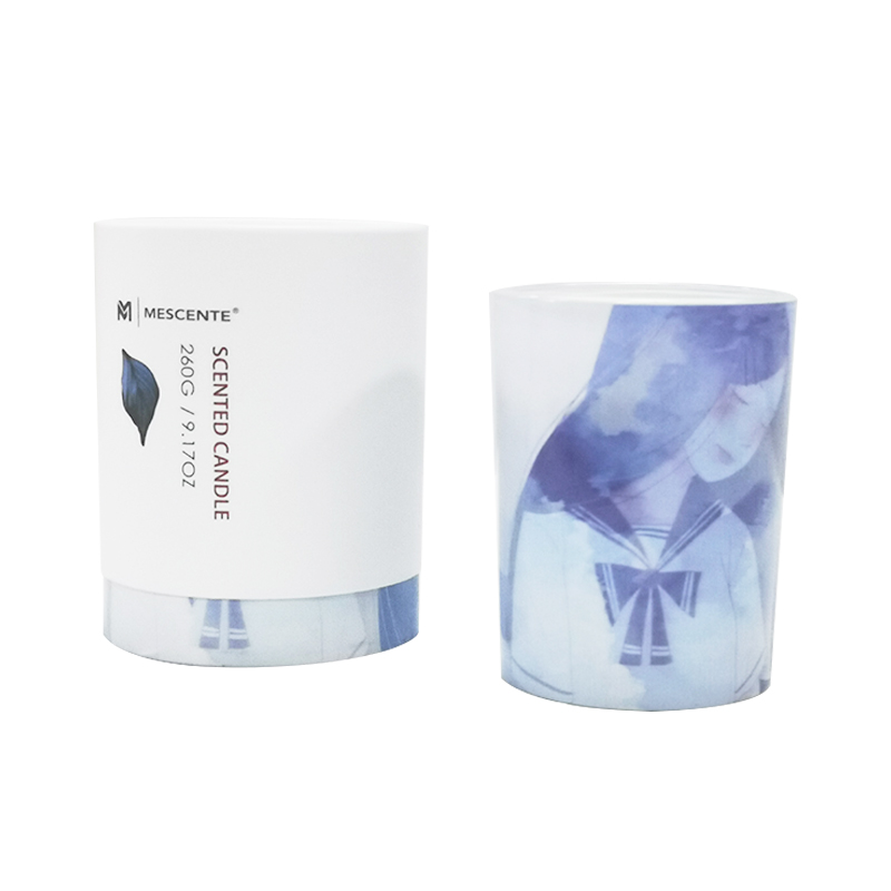 M&Scent groothandel private label groene glazen pot palmkaars, spirituele kaarsen
