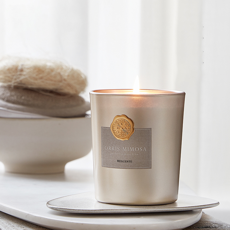 M&Scent luxe op maat gemaakt private label decoratieve potten glazen geurkaars van sojawas