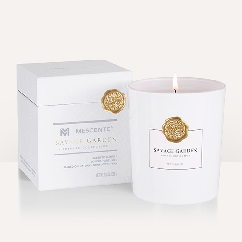 M&Scent luxe op maat gemaakt private label decoratieve potten glazen geurkaars van sojawas