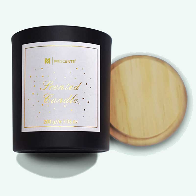 M&Scent Custom Logo Mini Ronde Kristallen Glazen Fles Sterke Koffie Sojawas Geurkaarsen Met Doos In Bulk