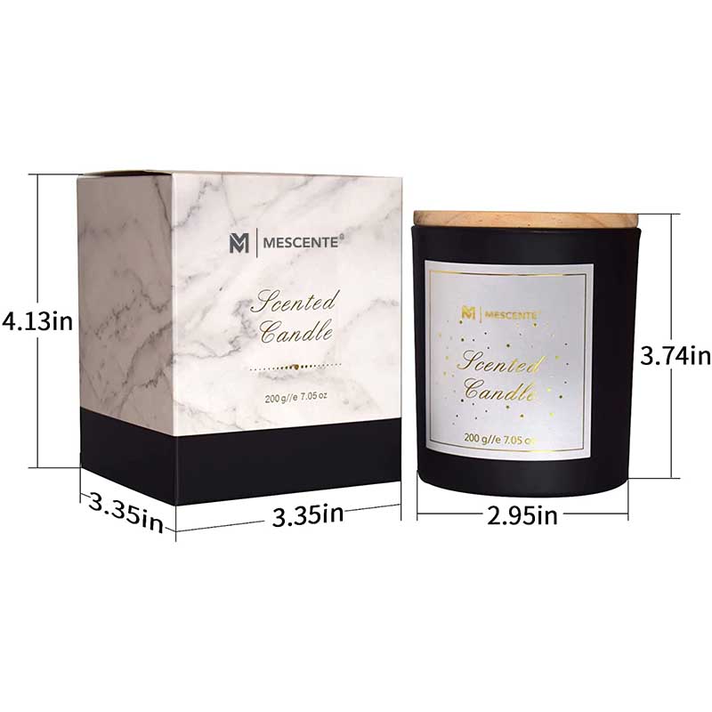 M&Scent Custom Logo Mini Ronde Kristallen Glazen Fles Sterke Koffie Sojawas Geurkaarsen Met Doos In Bulk