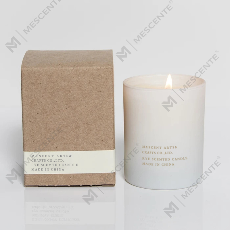 M&Scent Groothandel Goedkope Private Label Grote witte houten lont Aromatherapie geurkaarsen met etherische olie