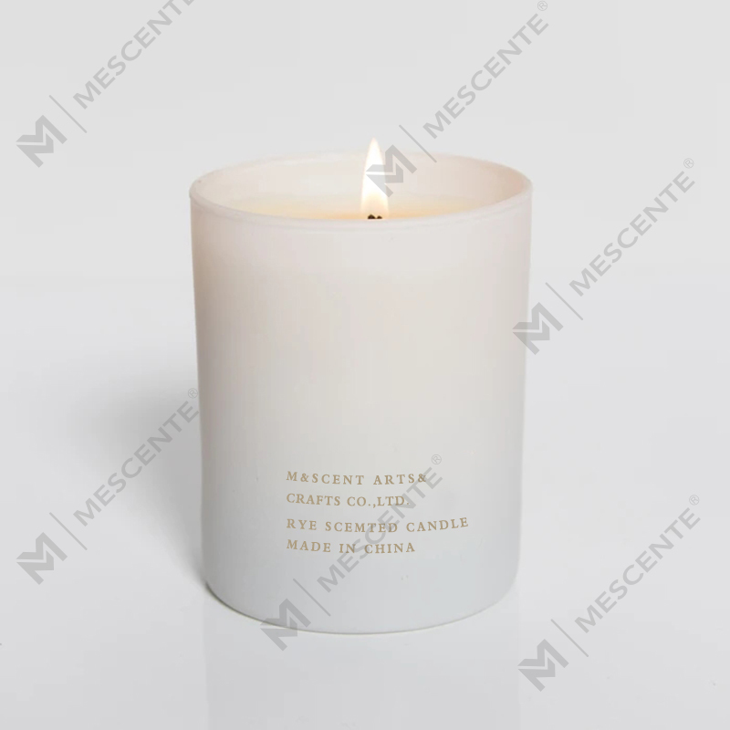 M&Scent Groothandel Goedkope Private Label Grote witte houten lont Aromatherapie geurkaarsen met etherische olie