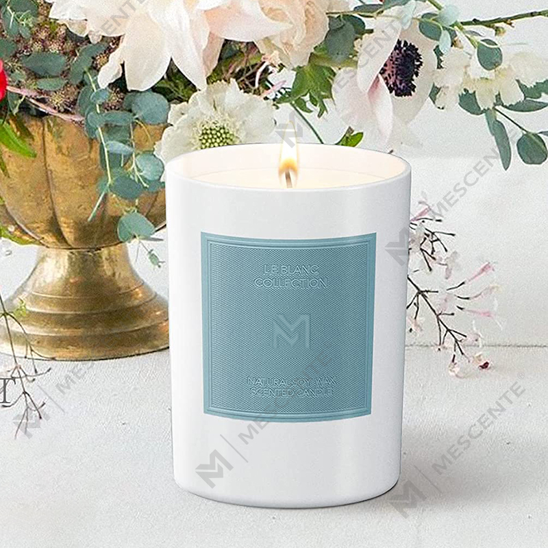 M&Scent Groothandel op maat gemaakte luxe zwarte glazen pot Kerstaromatherapie Sojawaskaarsensets