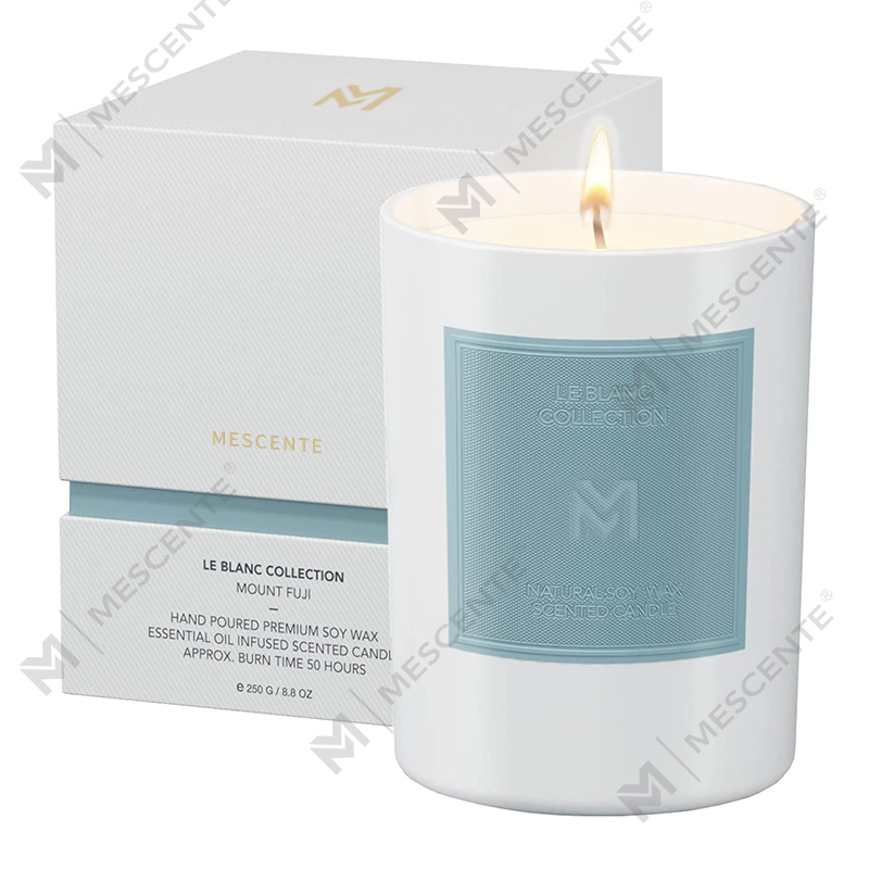 M&Scent Groothandel op maat gemaakte luxe zwarte glazen pot Kerstaromatherapie Sojawaskaarsensets