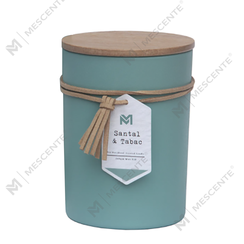 M&S geur groothandel private label houten deksel aromatherapie geur sojawas kaars geschenkset in glazen pot