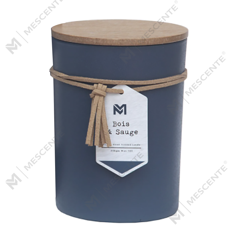 M&S geur groothandel private label houten deksel aromatherapie geur sojawas kaars geschenkset in glazen pot
