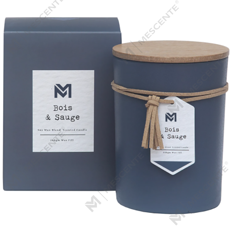 M&S geur groothandel private label houten deksel aromatherapie geur sojawas kaars geschenkset in glazen pot