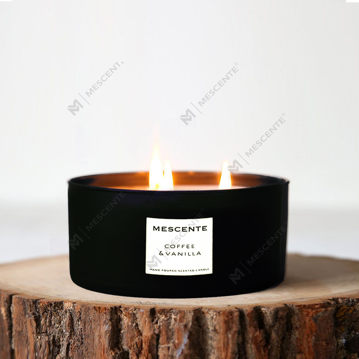M&Scent groothandel decoratieve aromatherapie geschenkset met 3 lonten geurende kokospalmkaarsen