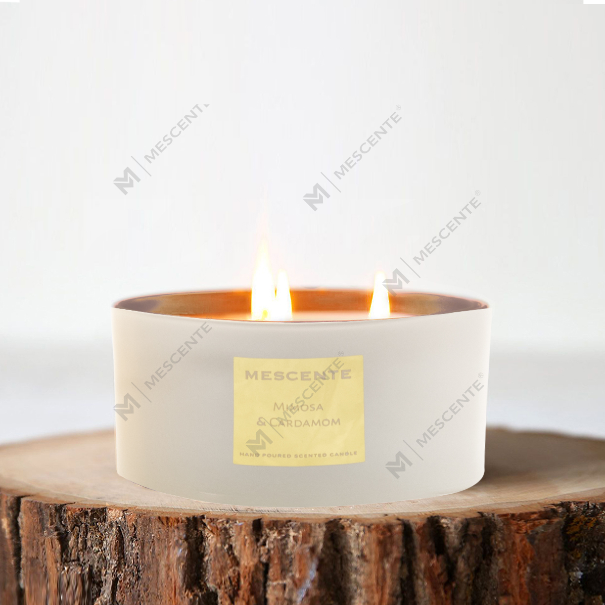 M&Scent groothandel decoratieve aromatherapie geschenkset met 3 lonten geurende kokospalmkaarsen