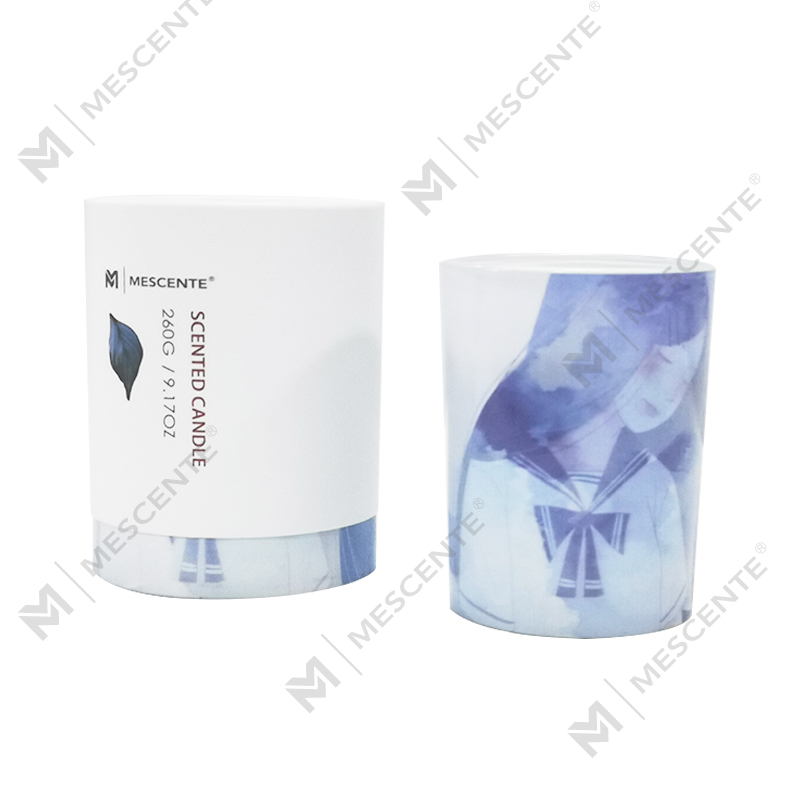 M&Scent groothandel private label groene glazen pot palmkaars, spirituele kaarsen