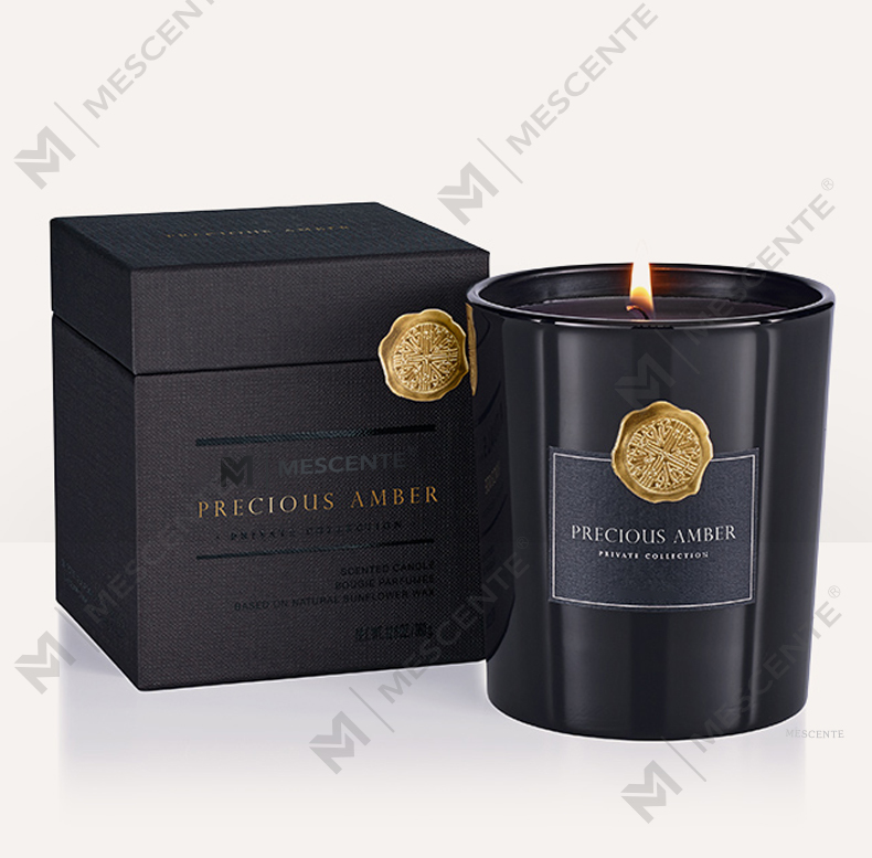 M&Scent luxe op maat gemaakte private label decoratieve glazen potten geurkaars van sojawas