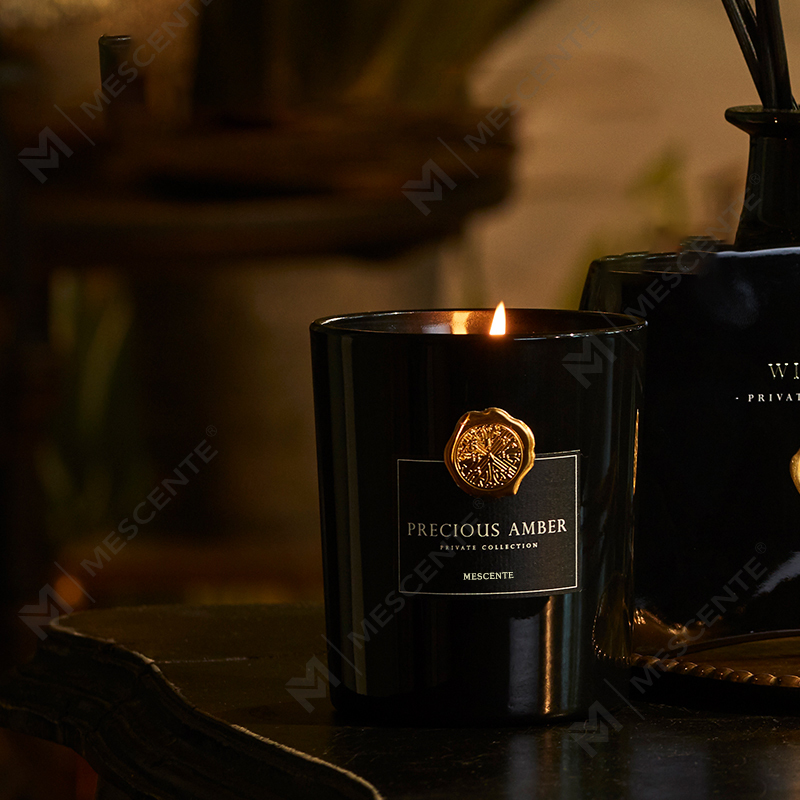 M&Scent luxe op maat gemaakte private label decoratieve glazen potten geurkaars van sojawas