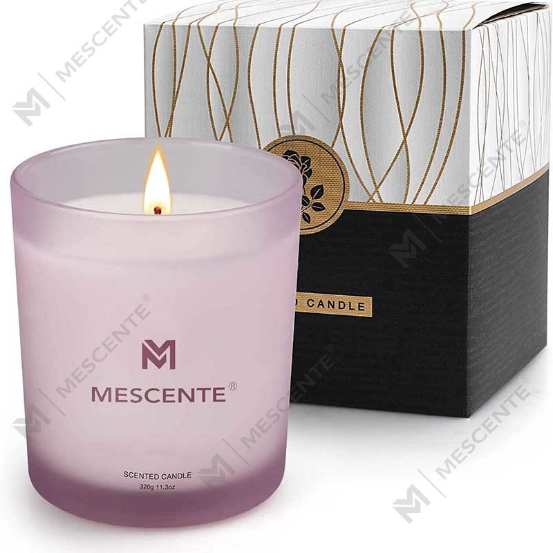 M&Scent Groothandel op maat gemaakte luxe bestverkopende private label Wick lavendel sojawas geurkaarsen