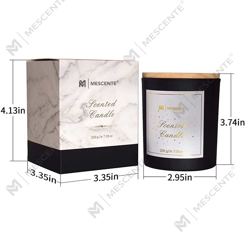 M&Scent Custom Logo Mini ronde kristallen glazen fles Sterke koffie Sojawas geurkaarsen met doos in bulk