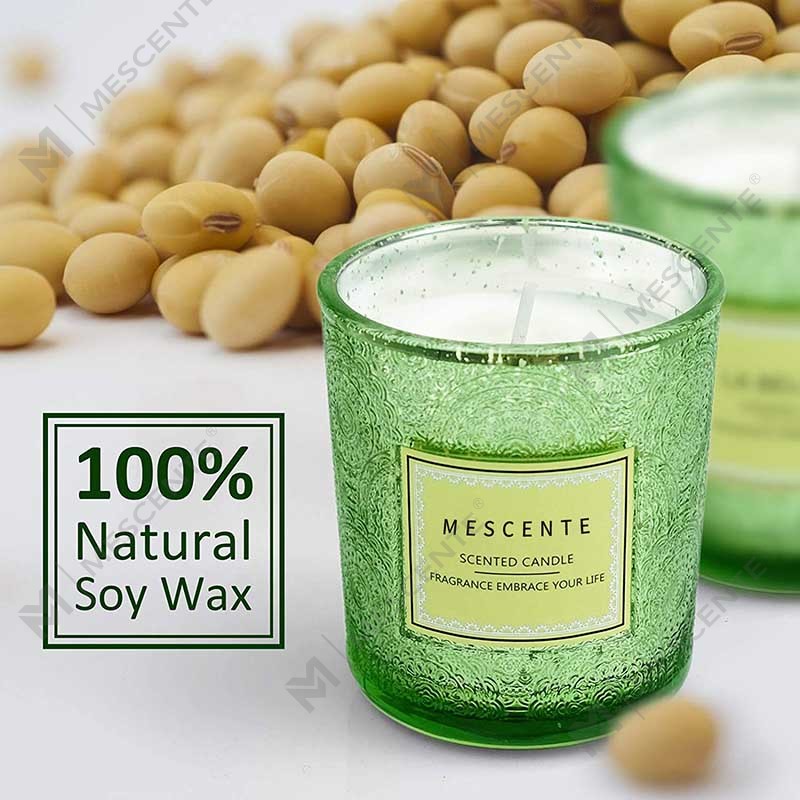 Groothandel gepersonaliseerde fabrikanten luxe huisdecoratie geschenkverpakking kleur pot was geurkaars met gedroogde bloemen