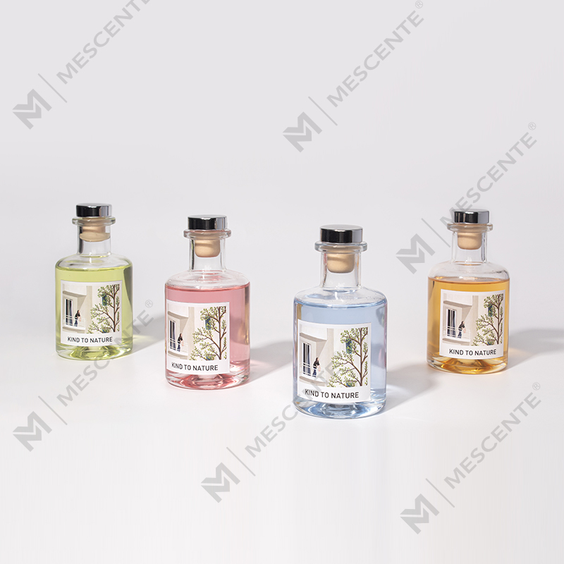 M&Scent Luxe decoratieve grote fles etherische olie-rietverspreider met gedroogde bloemencadeauset