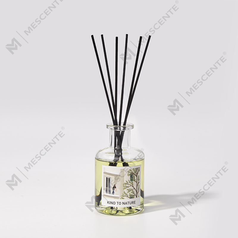 M&Scent Luxe decoratieve grote fles etherische olie-rietverspreider met gedroogde bloemencadeauset