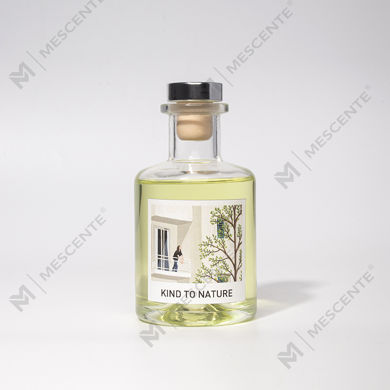 M&Scent Luxe decoratieve grote fles etherische olie-rietverspreider met gedroogde bloemencadeauset